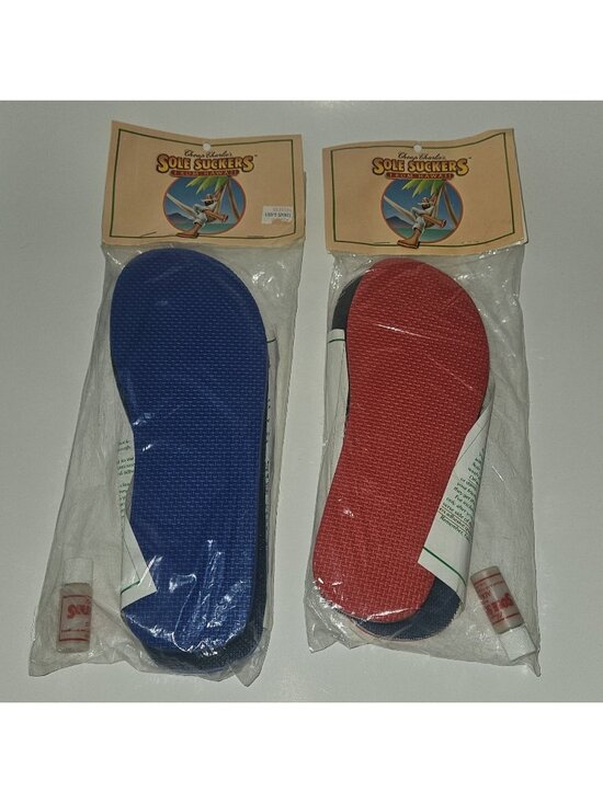 VTG NOS 2 Pkgs Cheap Charlie\'s Sole Suckers From Hawaii Topless Sandal Lot READ main image 6